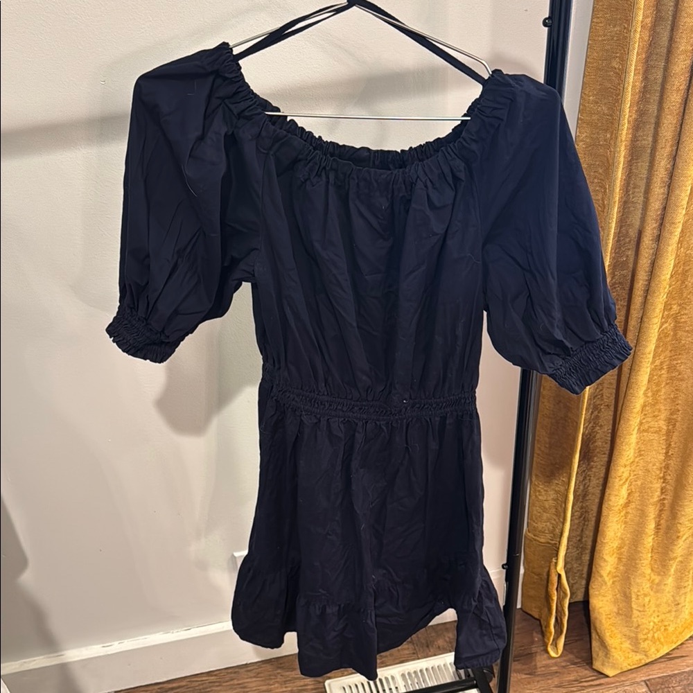 GAP Dark Blue Off-Shoulder Dress
